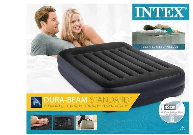 INTEX pripučiamas čiužinys 203x152x42 cm su integruota elektrine pompa, modelis 64124