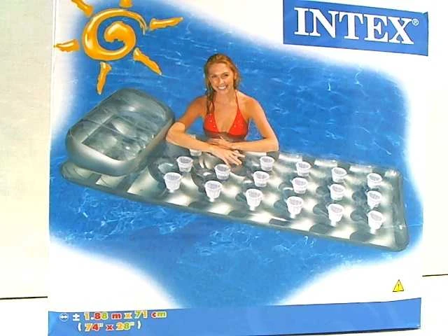 Pripučiamas paplūdimio čiužinys su vandens galvos atrama INTEX 58894