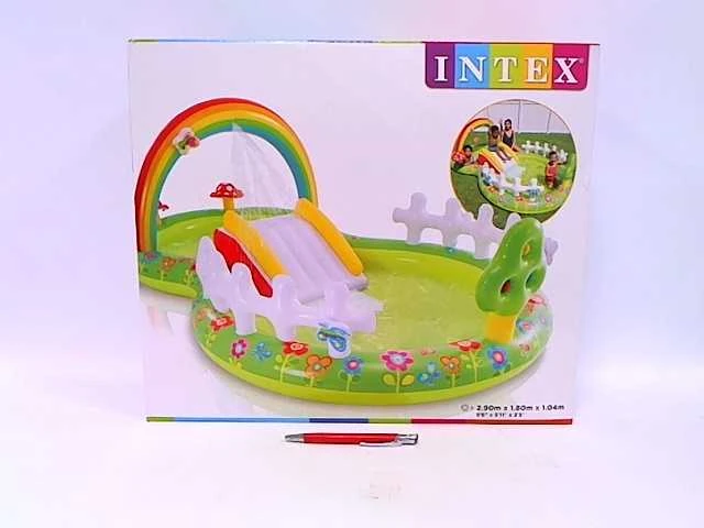 Vandens žaidimų aikštelė-baseinas Intex Rainbow, su čiuožykla, 57154