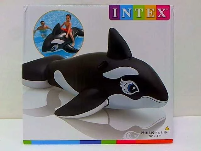 Intex Lil' Whale Ride On Swimming Board Juodas/Baltas