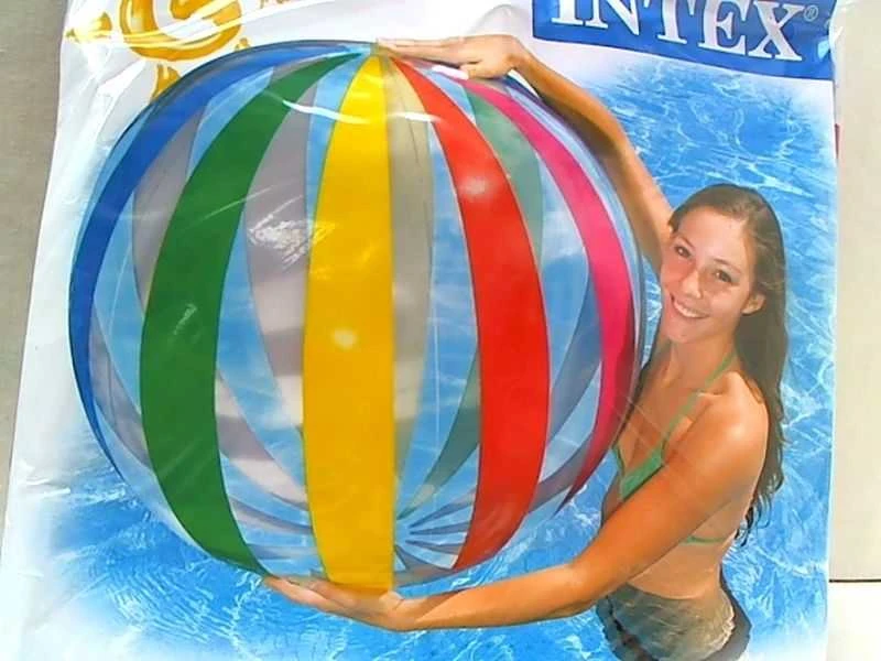 Pripučiamas paplūdimio kamuolys didelis Jumbo 107cm INTEX 59065