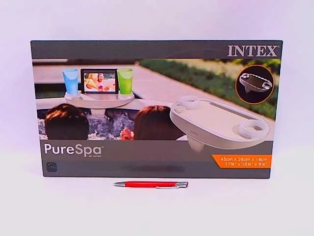 LED šviečiantis gėrimų laikiklis su vieta planšetiniam telefonui SPA INTEX 28520