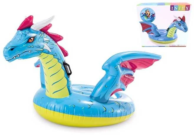 Intex Dragon Ride-on Pripučiamas plaustas, 201x191cm