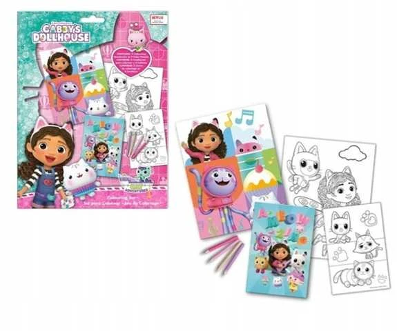 Kids Euroswan - Akcesoria licencyjne Kids Euroswan - Priedai licencyjne Spalvinimo rinkinys 6 kreidelės + lipdukai g