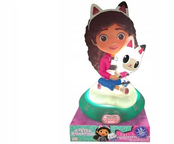 Kids Licensing Gabby's Dollhouse 3D ledinė, naktinė lempa