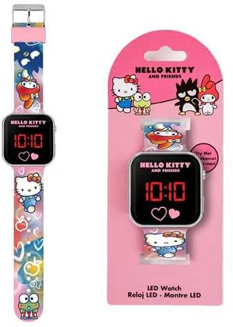 Išmanusis laikrodis Zegarek Laikrodis „Hello Kitty“ LED kalendoriaus laikrodis
