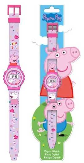 Kids Euroswan Hiszpania Vaikams „Euroswan“ – licencijuoti skaitmeniniai „Laikrodis“ aksesuarai, skirti „Peppa Pig“.