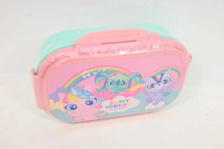 Kids Euroswan Vaikiška pietų dėžutė + stalo įrankiai Euroswan, 21x14x6cm, Saldūs sapnai KL11515