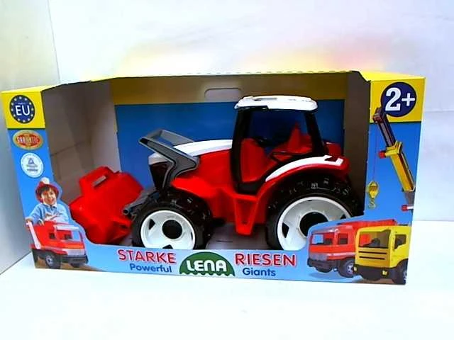 Traktorius LENA Giga Truck (žalia/raudona), 62cm