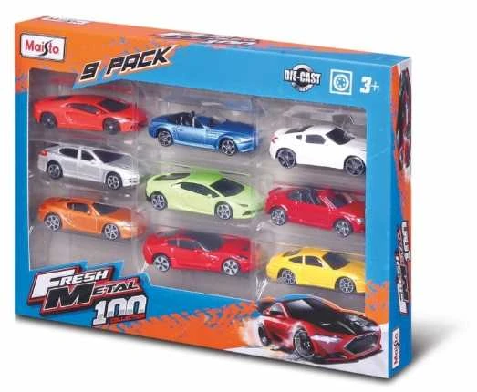 MAISTO DIE CAST auto modelių rinkinys Fresh Metal 3", 9 vnt., 11077