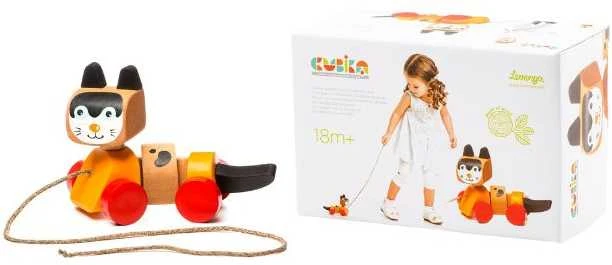 Cubika traukiamas žaislas Katinėlis