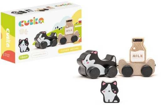 Cubika Medinis žaislas Protingi katinėliai