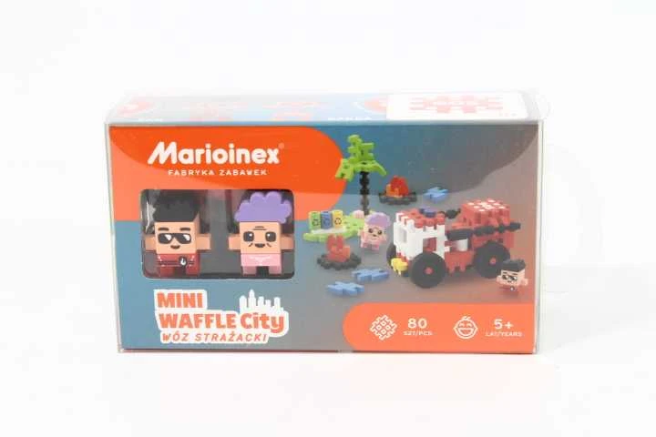 Marioinex mini vaflinės kaladėlės miesto priešgaisrinės tarnybos 80vnt 2 figūrėlėsZA5488