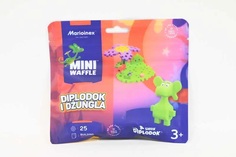 Marioinex Diplodocus Dragon and Jungle Mini Waffle 25vnt + figūrėlė ZA5
