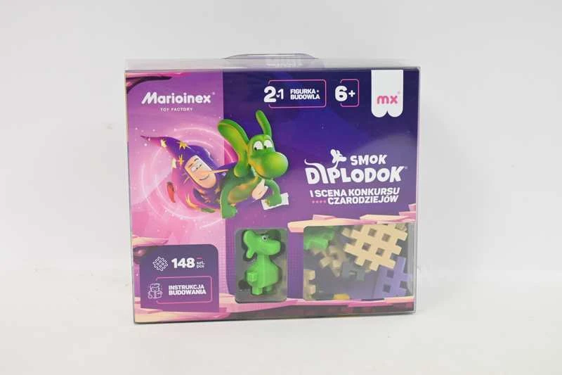 Marioinex Dragon Diplodocus ir Scene Mini vaflių kaladėlės 148vnt + figūrėlė ZA5502