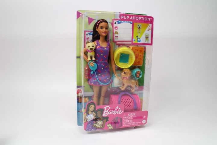 Mattel Lėlė Barbė šuniukų įvaikinimo žaidimų rinkinys