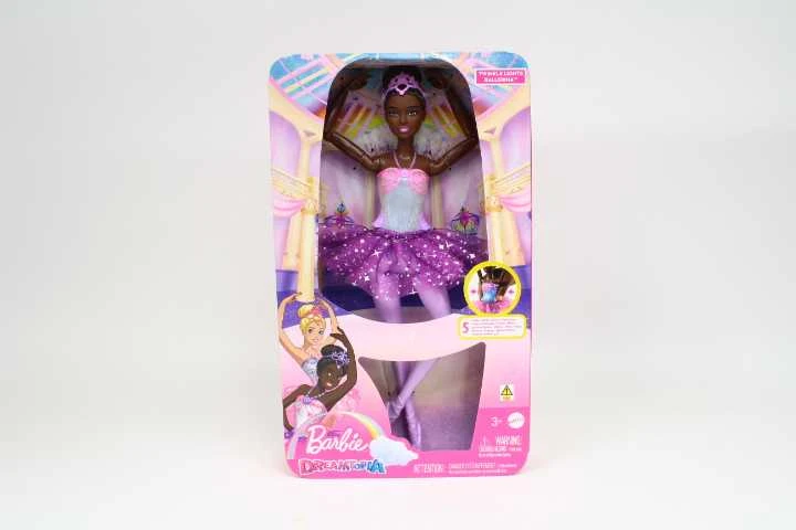 Mattel HLC26 Barbie Ballerina Doll Magic Lights Brunette | Mattel