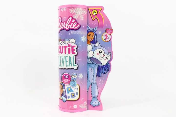 Mattel Barbės „Cutie Reveal“ minkštutėlis haskės siurprizų rinkinys, žiemos spindesio serija