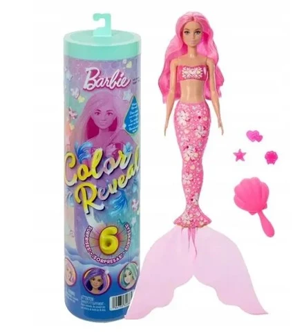 Mattel BARBIE COLOR REVEAL undinės siurprizų rinkinys, brangakmenių serija (JMW61)