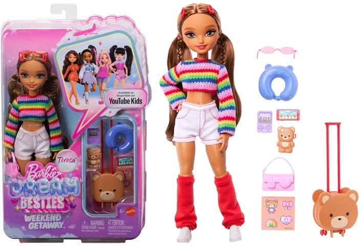 Mattel BARBIE DREAM BESTIES lėlė Teresa (kelionių tema) (JMV18)