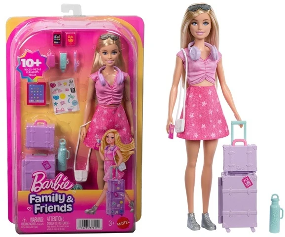 Mattel BARBIE MALIBU lėlė keliautoja (JMJ47)