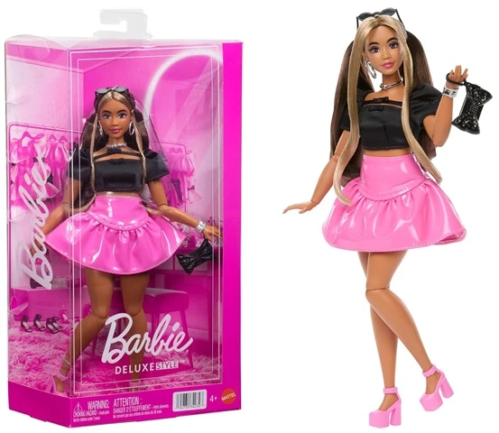 Mattel BARBIE DELUXE FASHIONISTAS mados lėlė rožiniu sijonu (JJN74)