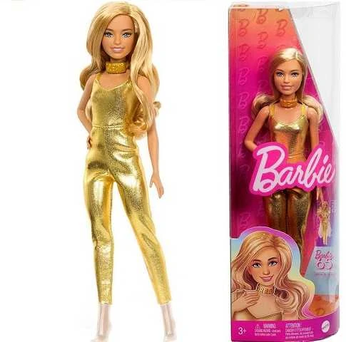 Mattel BARBIE madistė aukso spalvos kostiumu (HRH19)