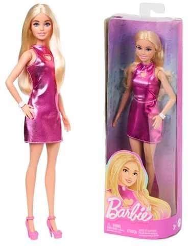 Mattel BARBIE madistė blizgančia rožine suknele (HYT88)