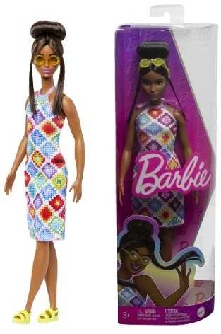 Mattel Barbė fashionistas lėlė spalvinga suknele