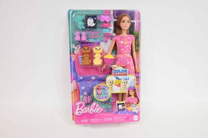 Mattel BARBIE lėlės ir šunelių pižamų vakarėlio rinkinys (HXN01)