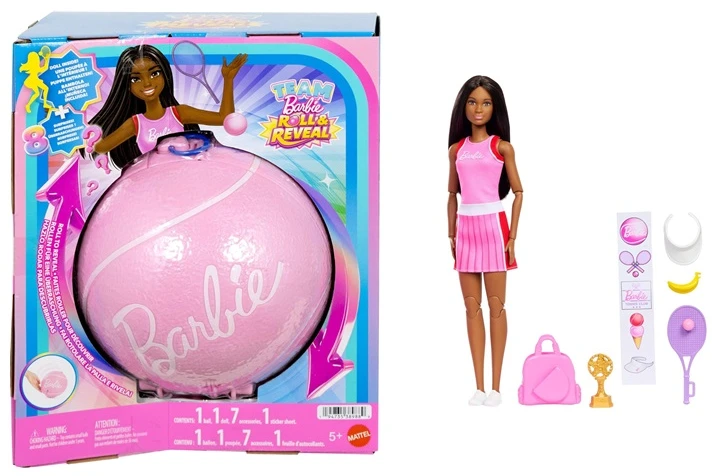 Mattel Lėlė Barbie tenisininkė su kamuoliu ir aksesuarais