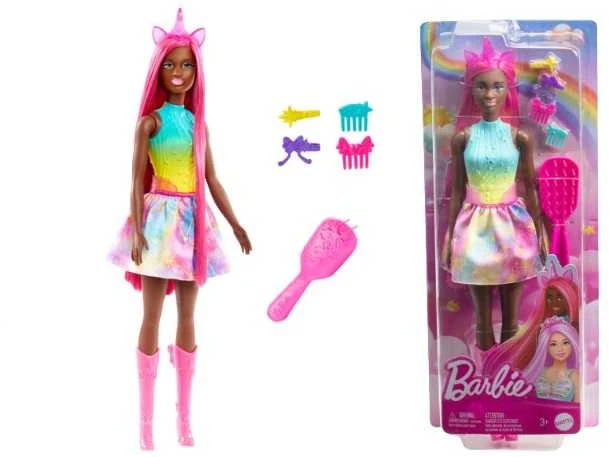 Mattel Barbie Barbė - A touch of Magic vienaragio lėlė su ilgais plaukais (HRR01)
