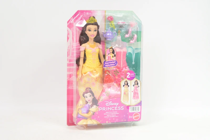 Mattel Lėlė Disney princesė Bella su istorija 2in1