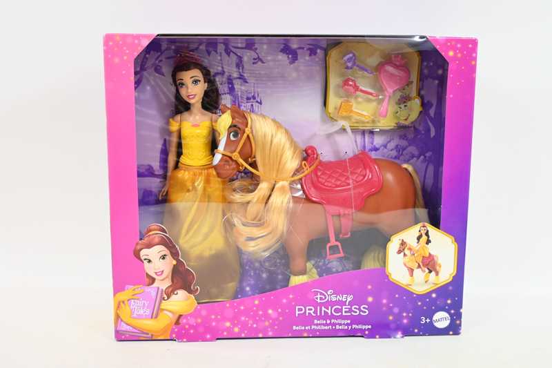Mattel Lėlė princesė Bella su arkliu Phillippe