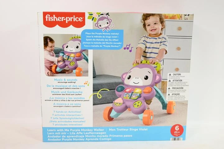 Vaikštynė stumdukas Fisher-Price violetinė beždžionėlė
