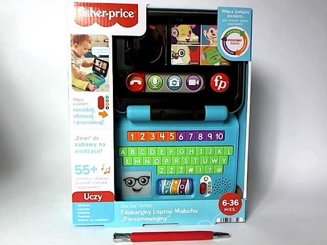 Fisher Price Interaktyvus žaislas "Laugh & Learn® Let's Connect™" nešiojamasis kompiuteris (lenkų k.)