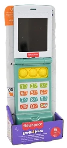 Mattel Fisher-Price „Ucz się i śmiej!” Edukacyjny Interaktyvus telefonik su klapką