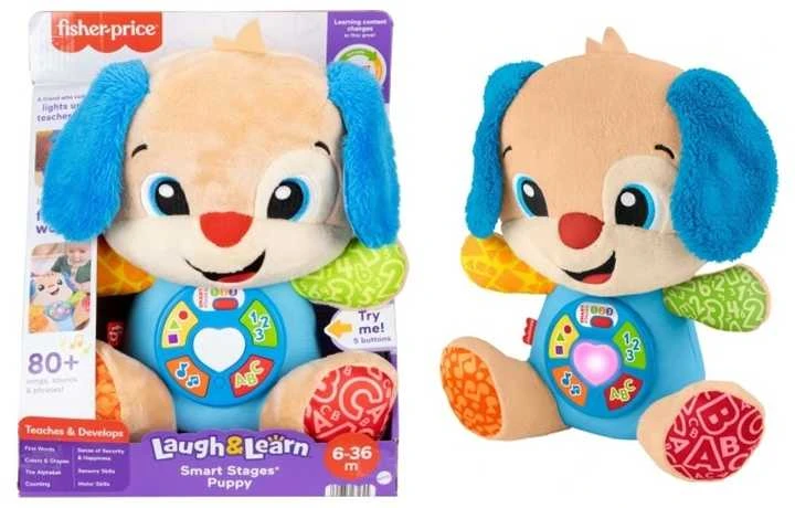 Fisher Price Interaktyvus talismanas šuniukas moksleivis (lenk./angl./cz/sl./hu)