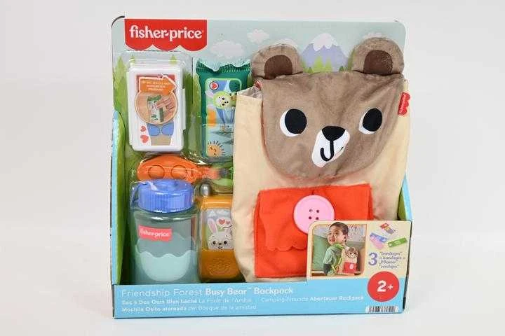 Fisher-Price edukacinis kuprinė žaislas meškiukas