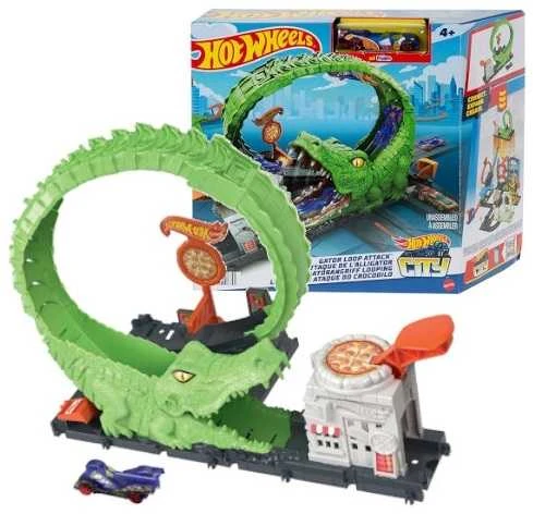 Mattel Hot Wheels rinkinys „Aligatorius, užpuolęs piceriją“