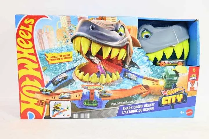Mattel HOT WHEELS CITY rinkinys – Ryklio paplūdimio trasa (JHL96)