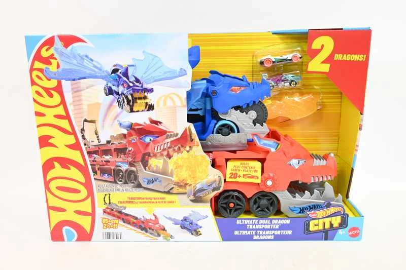 Mattel HOT WHEELS CITY transporteris – Dvigubas drakonas (JBM72)