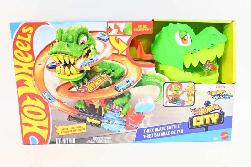 Mattel HOT WHEELS CITY rinkinys – Dinozauras gaisrinėje (JBM73)