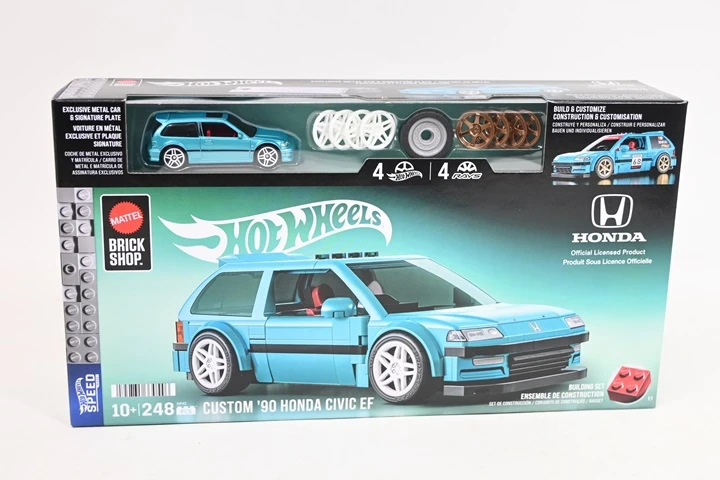 MATTEL BRICK SHOP HOT WHEELS Honda Custom 90 Civic EF konstruktorius (JHF62)