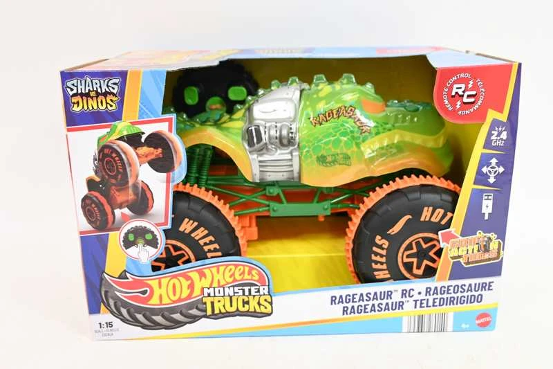 Mattel HOT WHEELS MONSTER TRUCKS RC automobilis – Rageazauras (JBH03)