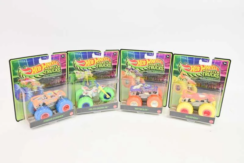 Mattel HOT WHEELS MONSTER TRUCKS šviečiantis tamsoje džipas (JFX08)