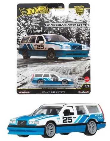 Mattel „Hot Wheels Premium Car Culture“ ikoniški automobiliai „Volvo 850 Estate“