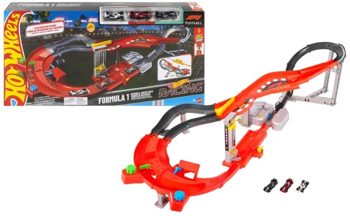 Mattel HOT WHEELS lenktynių trasa – Downhill Circuit Race (JMC90)