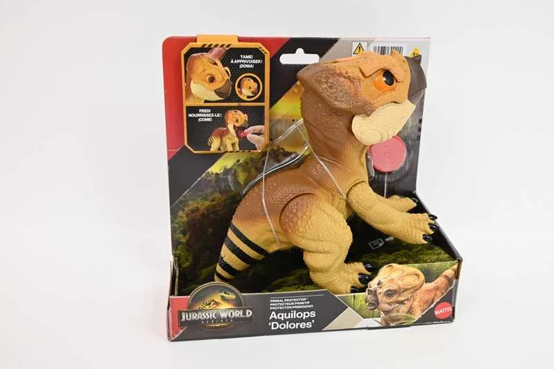 Mattel JURASSIC WORLD interaktyvus dinozauras – Aquilops (JGC01)