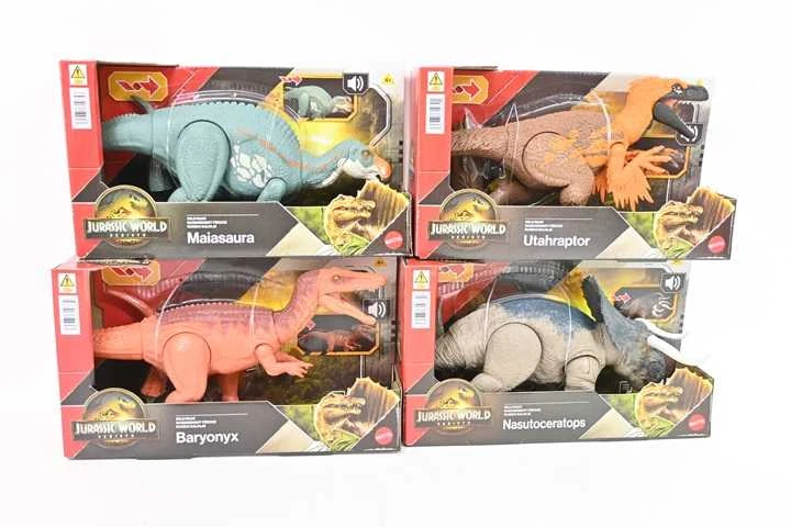 Mattel Dinozauro figūrėlė Nasutoceratops Juros pasaulio atgimimas Wild Riaumojimo garsas 30 cm